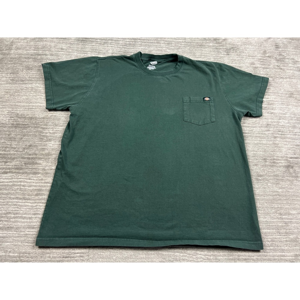Dickies T-Shirt Mens 2XLT Green Pocket Tee Short Sleeve Tall Workwear WS450GH